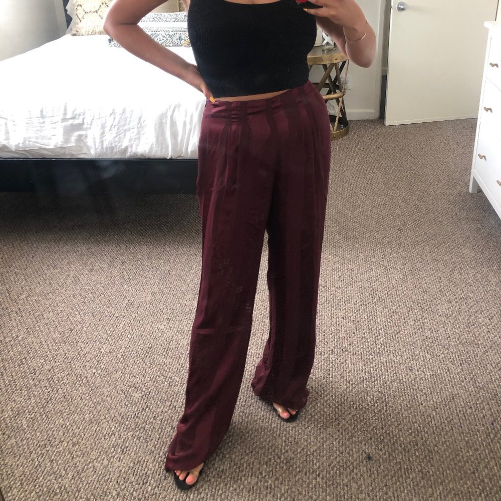 Lovers + Friends Satin Flare Pants